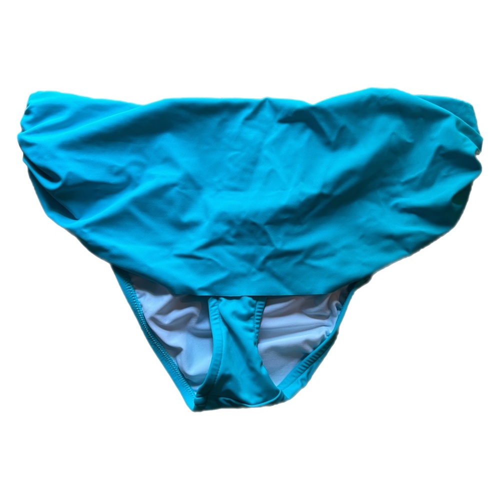 Venus Ruched Waist Aqua Reef Bikini Bottom 14